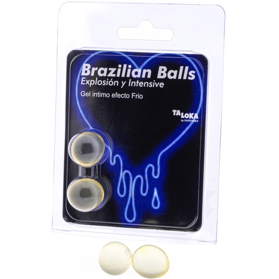 2 Brazilian Balls Explosion De Aromas Gel Excitante Efecto Vibrante Y Frio.