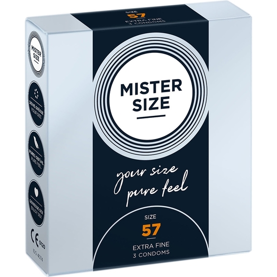 Mister Size 57 (3 Pack) - Natural 57 Cm