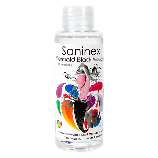 SANINEX MERMAID BLACK MULTIORGASMIC - SEX & MASSAGE OIL 100ML SANINEX
