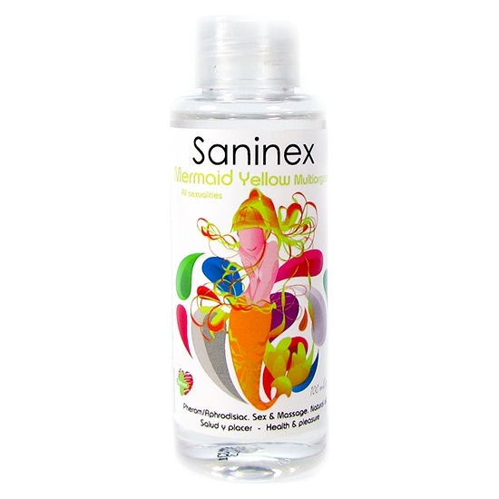 SANINEX MERMAID YELLOW MULTIORGASMIC - SEX & MASSAGE OIL  100ML SANINEX