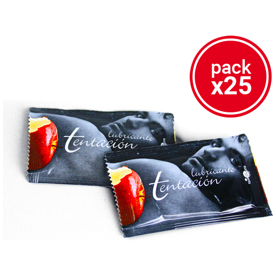Pack 25 Uds - Tentacion Lubricante Chocolate Monodosis