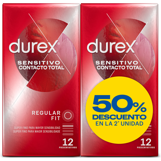 Durex Duplo Sensitivo Contacto Total 2x12 Uds